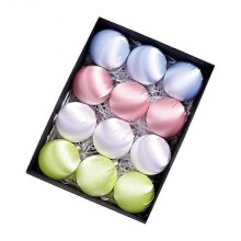 (C) Satin Shiny Velvet Christmas Ball 12pcs Christmas Tree Party Hanging Decor