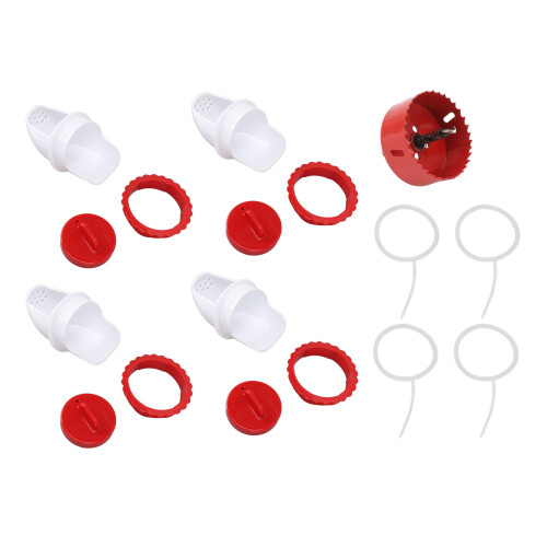 4Pcs Gravity Chicken Feeder Rainproof Auto Feed 2