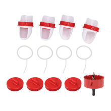 4Pcs Gravity Chicken Feeder Rainproof Auto Feed