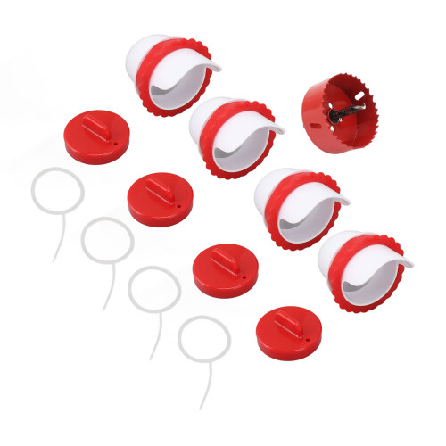 4Pcs Gravity Chicken Feeder Rainproof Auto Feed 1