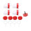 4Pcs Gravity Chicken Feeder Rainproof Auto Feed 4
