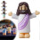(Purple) 50pcs Easter desktop figurine decoration, cute cartoon gift 4