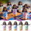 (Purple) 50pcs Easter desktop figurine decoration, cute cartoon gift 3