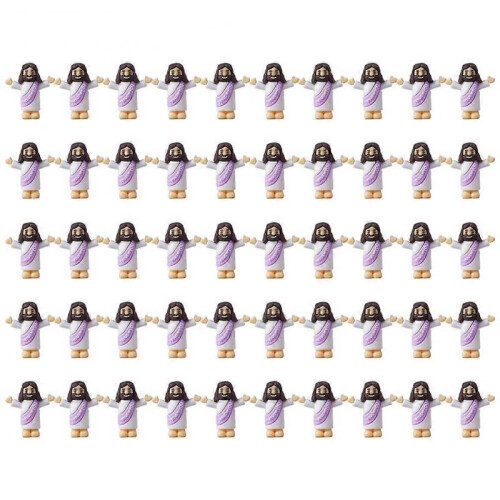 (Purple) 50pcs Easter desktop figurine decoration, cute cartoon gift