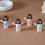 (Purple) 50pcs Easter desktop figurine decoration, cute cartoon gift 2