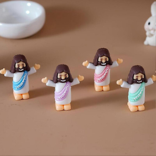 (Purple) 50pcs Easter desktop figurine decoration, cute cartoon gift 1