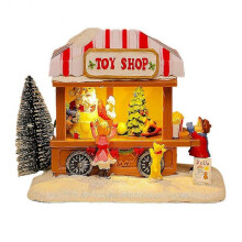 (B) Christmas Glowing Music Snow House Christmas ornaments, decorations, and gifts