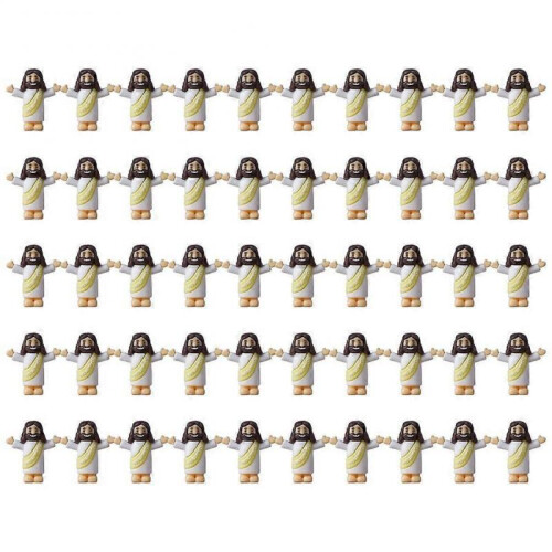 (Yellow) 50pcs Easter desktop figurine decoration, cute cartoon gift