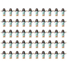 (Green) 50pcs Easter desktop figurine decoration, cute cartoon gift