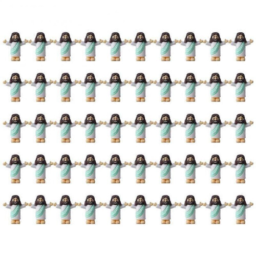 (Green) 50pcs Easter desktop figurine decoration, cute cartoon gift