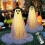 (2pcsA, A) Porch Ghost with Mesh Screen,create a spooky atmosphere at night, bring mystery 4