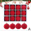 (Red) 12pcs Christmas Decoration Ball Hanging 1