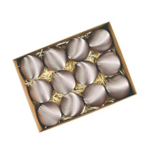 (Purple) 2 Pieces Satin Ball Ornaments for Christmas Tree Decoration