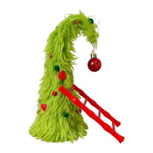 (B) Green Plush Bendable Christmas Tree with Climbing Ladder Unique Holiday Decor