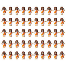 (Orange) 50pcs Easter desktopLittle People Decorations cute cartoon gift