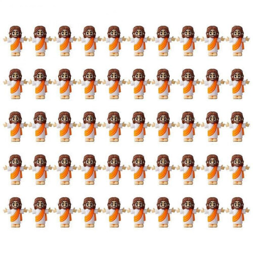 (Orange) 50pcs Easter desktopLittle People Decorations cute cartoon gift