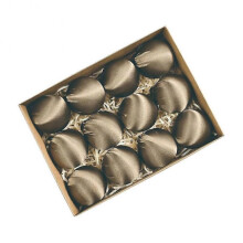 (Brown) 2 Pieces Satin Ball Ornaments for Christmas Tree Decoration