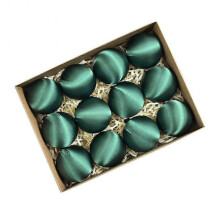 (GreenB) 2 Pieces Satin Ball Ornaments for Christmas Tree Decoration