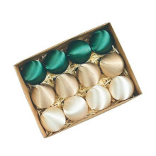 (GreenA) 2 Pieces Satin Ball Ornaments for Christmas Tree Decoration