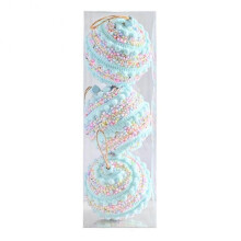 (Blue1) Painted Foam Ball Macaron Color Christmas Tree Pendant Atmosphere Decoration