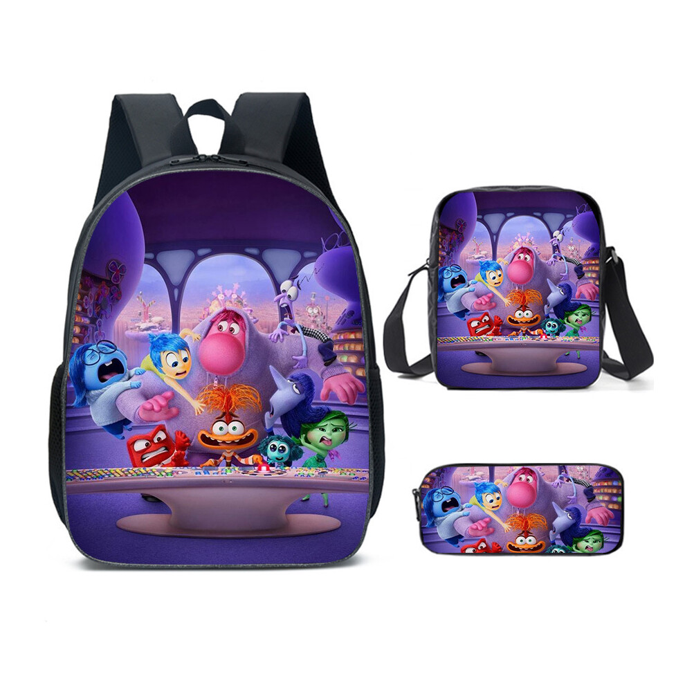 (3, backpack) Inside Out Cartoon Three-Piece Set Backpack School Kids Rucksack Dual-Shoulder Bag-image-OPC-PK7H6YT-NEW