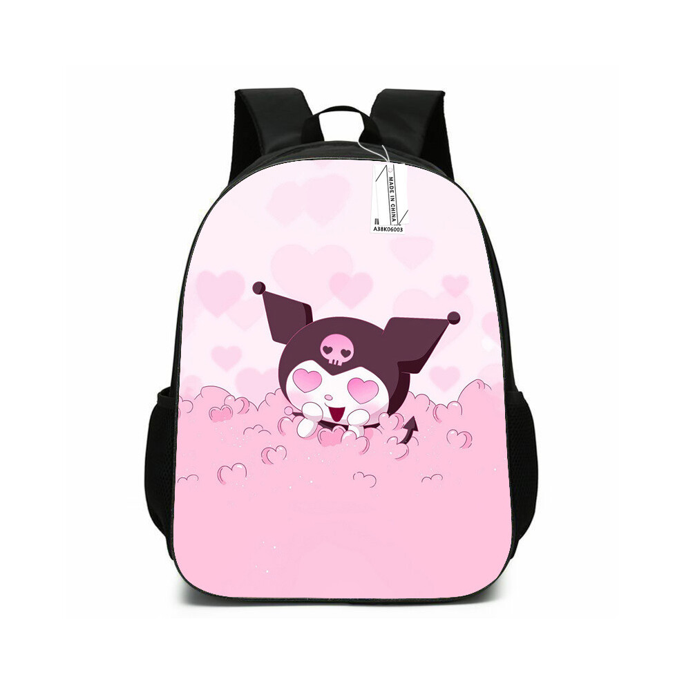 (40, 17-inch backpack) Kuromi-Inspired Cute Japanese-Style Backpack for Girls, Large-Capacity School Bag for Elementary to High School Students, Carto-image-OPC-PK7H8CW-NEW