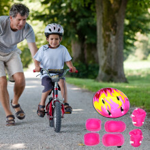 7-teiliges Kindersicherheitsset, verstellbarer Helm & Polster für Rollschuhe & Fahrräder