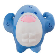 Doll Muscle Shark Toy Marine Animal Hug Pillow