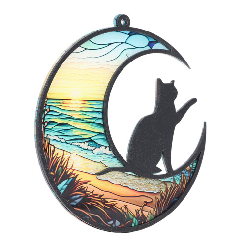 Cat Memorial Suncatcher Stained Glass Window 1