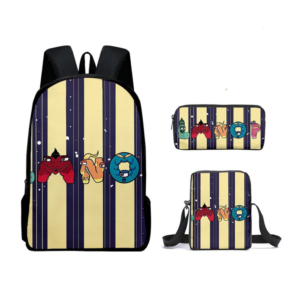 (Style Y, Crossbody Bag) Backpack Alphabet Lore Cartoon Digital Print School Kids Bag-image-OPC-PK7HJXF-NEW