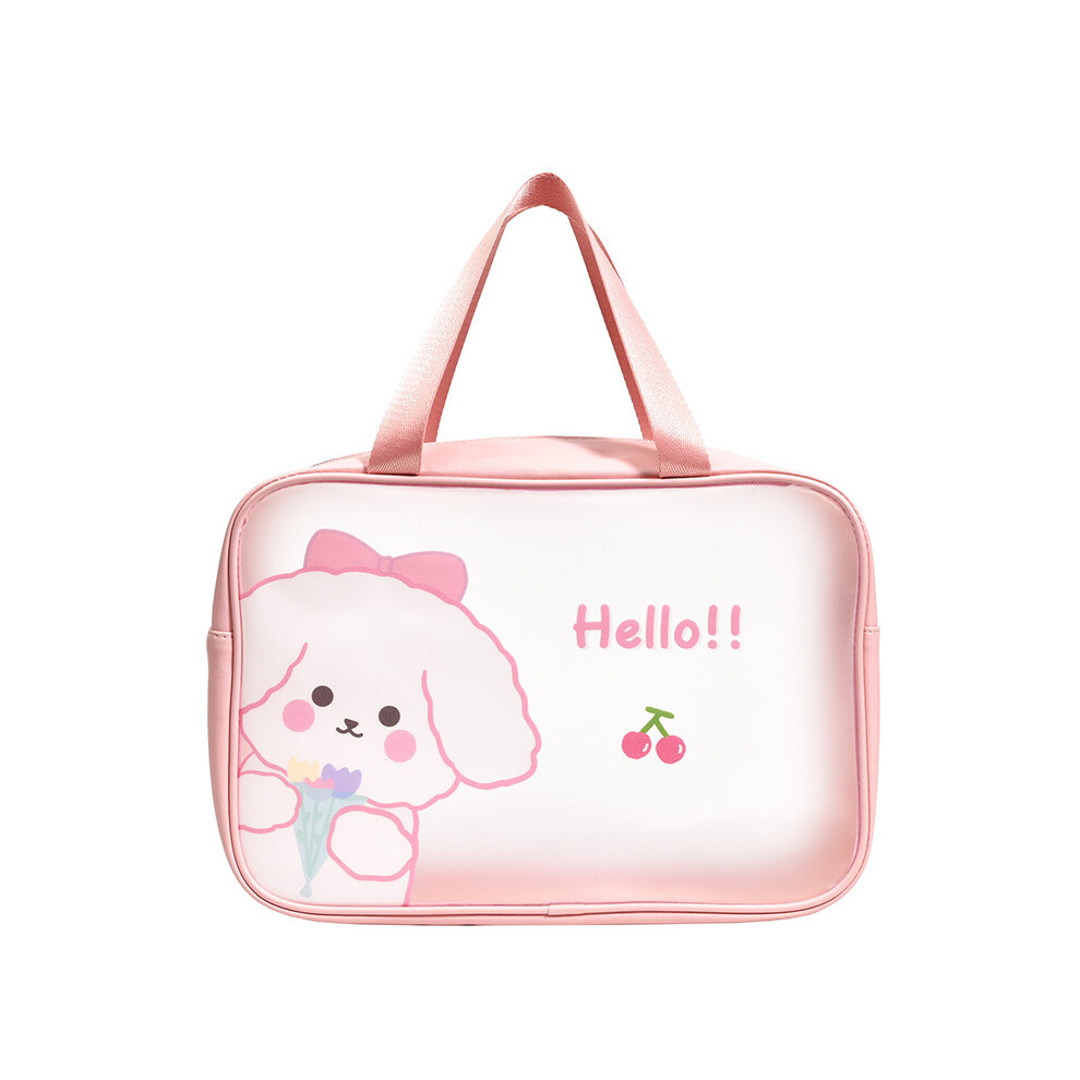 Clear Travel Bag Cherry Puppy Frosted Translucent-image-OPC-PK7HMBM-NEW