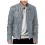 (M)Men's Motorcycle Leather Jacket Stand Collar Zipper Multi-Pocket 1