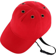 Helmet in Baseball Cap Style, Light Safety Helmet for Work Protection, Red Baseball Cap with Abdominal Muscle Inner Shell