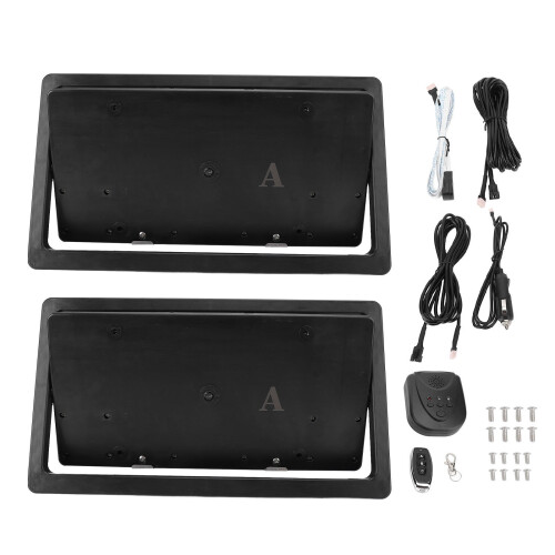 2PCS License Plate Flipper with Remote Control
