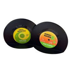 2pcs Book Holders Vinyl Record Shape Rounded Edges