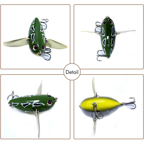 Topwater Mini-Karabiner-Schaufelköder Schwimmende Köder für Süßwasser & Salzwasser 2