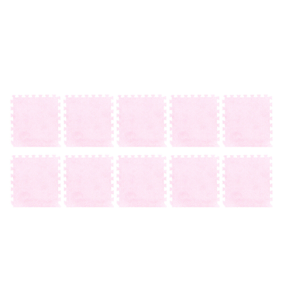 10pcs Plush Foam Floor Mat Prevent Slip Cuttable