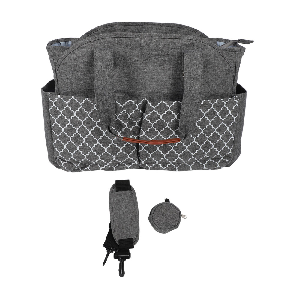 Diaper Bag Geometric Print Zipper Closure Tissue