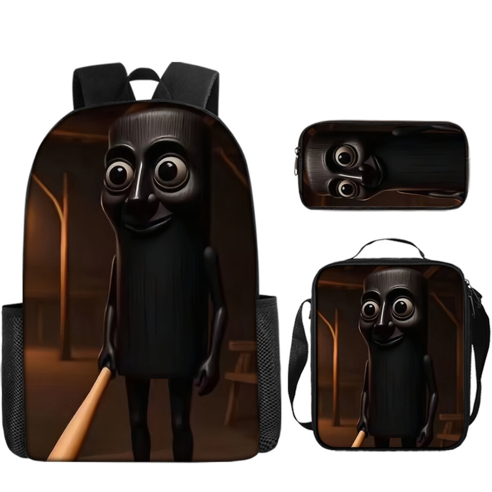 (5, Stationery pouch) 2025 Shan Hai Jing Stick Figure Student School Bag Children's Backpack Shoulder Bag Stationery Pouch Three-Piece Set-image-OPC-PK7J6MV-NEW