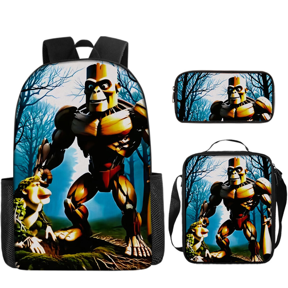 (6, Shoulder bag) 2025 Shan Hai Jing Stick Figure Student School Bag Children's Backpack Shoulder Bag Stationery Pouch Three-Piece Set-image-OPC-PK7J6P8-NEW