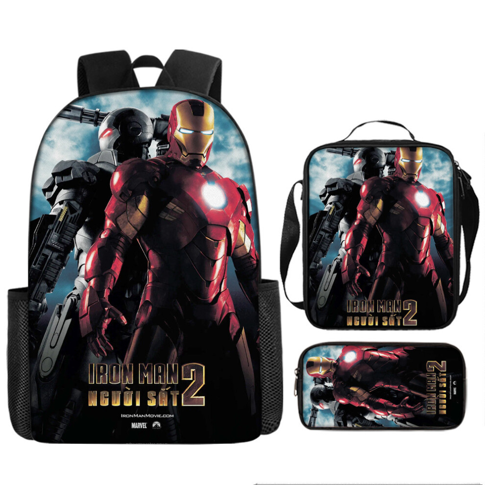 (- Style-27, 17" Backpack) Marvel Iron Man Kids Backpack for Primary & Secondary School Students â Iron Man Themed Large Capacity Children's Rucksac-image-OPC-PK7J9B5-NEW