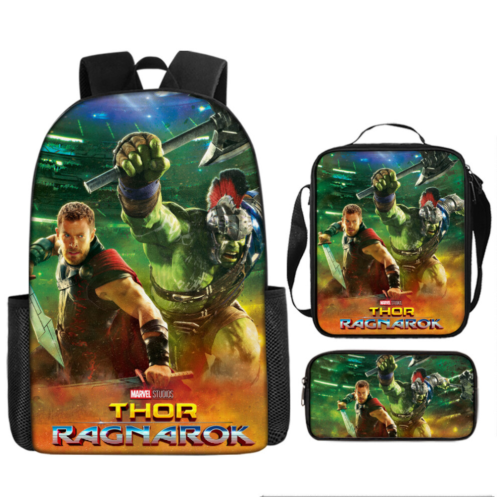 (- Style-35, 3-Piece Set (17" Backpack + Lunch Bag + Stationery Case)) Marvel Thor Kids School Backpack Set â Inspired by "Love and Thunder", 3-Piec-image-OPC-PK7J9JY-NEW