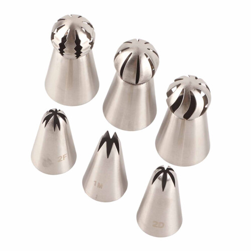 6PCS Baking Tip Stainless Steel Decorating Pastry 2