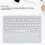Clavier Bluetooth Square Cap 10 pouces blanc 200 mAh 12