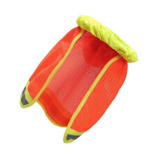 Helmet with Neck Protection and Sun Protection, Reflective Mesh Fabric, UV Protection, Lightweight, Orange for Construction Work and Outdoor Events