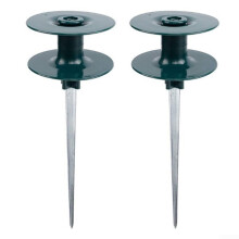 Compact Garden Hose Guide Wheel Set with Ground Nail Support for Efficient Hose Storage, 2 Pieces, High-Quality Material