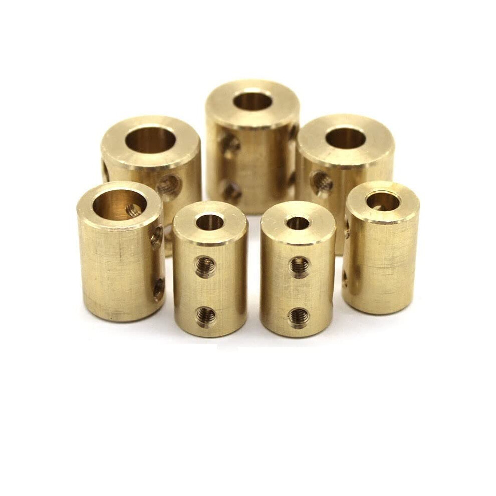 Shaft Coupling 2Pcs Brass Rigid Motor Shaft Coupler Adapter 5Mm-6Mm Inner Diameter For 3.17/4/5/6/8/10/12Mm Shafts 6947110821962