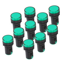 10 Stück Grüne LED Signalleuchte AD16‑22DS 12V AC/DC Hochhelligkeit