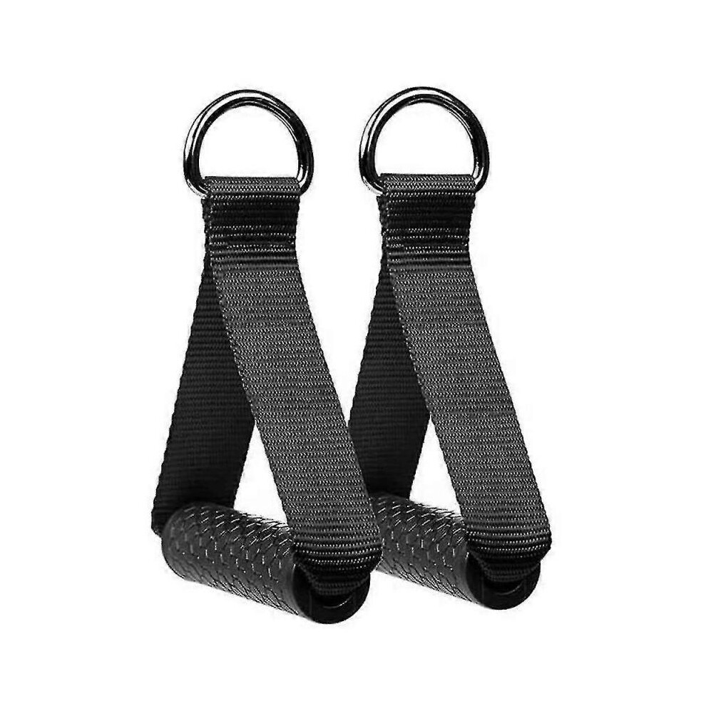 2 Pieces Exercise Handles, Cable Machine Attachment Resistance Band Handles, Core Grip Fitness Band