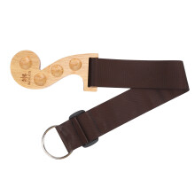 Cello verstellbarer Nylonriemen mit Holzring & Legierungshalter, Holzfarbe